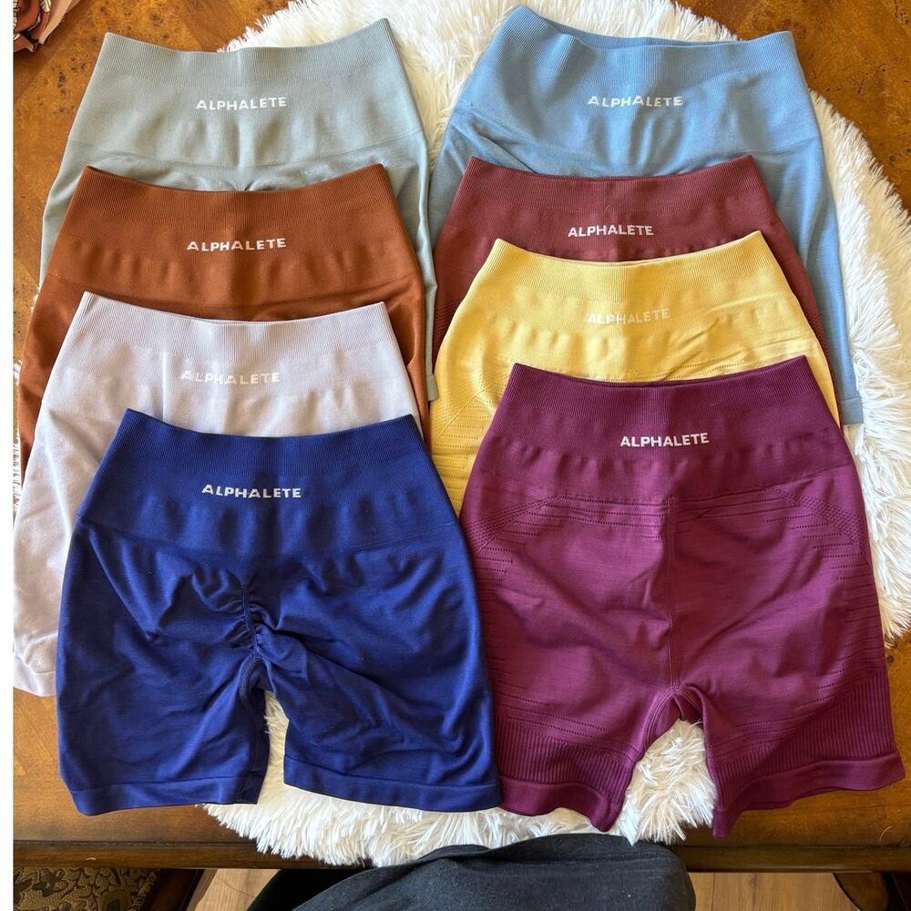 Alphalete Size S Workout Shorts Bundle – Mixed Styles (Amplify Included)